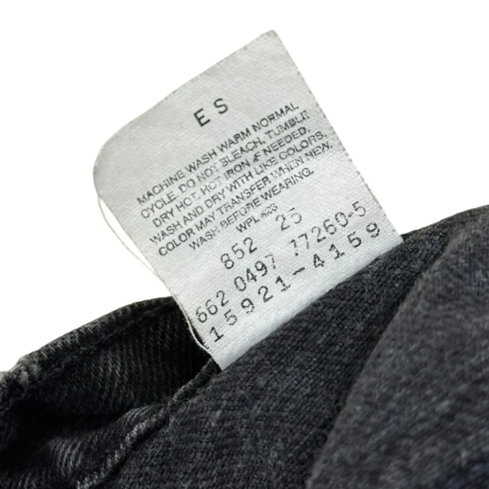 Vintage Levi’s Orange Label Black Denim Jeans 30x29 Made in USA 1997